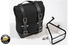 Sacoche lat�rale tissu Noir lani�res Noires + support droit BMW NineT Unit Garage